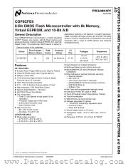 COP8CFE9 datasheet pdf National Semiconductor