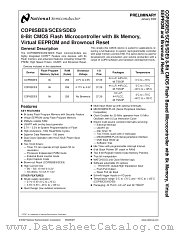 COP8SCE9 datasheet pdf National Semiconductor