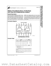 DM54L73 datasheet pdf National Semiconductor