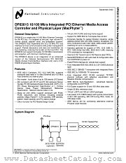 DP83815 datasheet pdf National Semiconductor