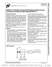 DP83816 datasheet pdf National Semiconductor