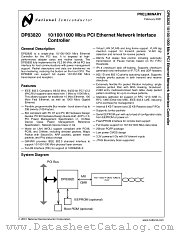 DP83820 datasheet pdf National Semiconductor