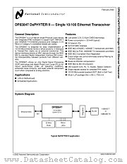 DP83847 datasheet pdf National Semiconductor