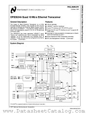 DP83924A datasheet pdf National Semiconductor