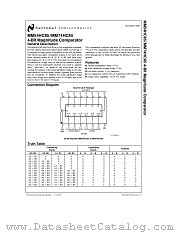 MM54HC85 datasheet pdf National Semiconductor