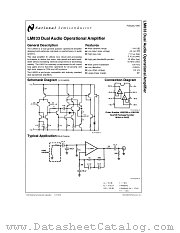 LM833 datasheet pdf National Semiconductor