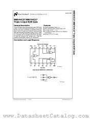 MM74HC27 datasheet pdf National Semiconductor