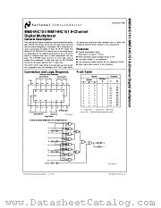 MM74HC151 datasheet pdf National Semiconductor