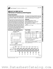 MM74HC164 datasheet pdf National Semiconductor