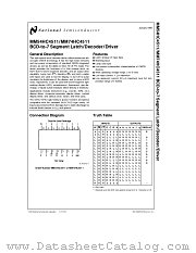 MM74HC4511 datasheet pdf National Semiconductor