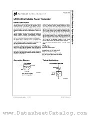LP395 datasheet pdf National Semiconductor