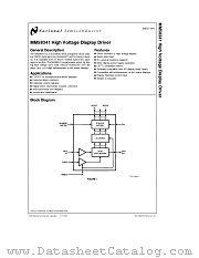 MM58341 datasheet pdf National Semiconductor