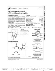 LF411 datasheet pdf National Semiconductor