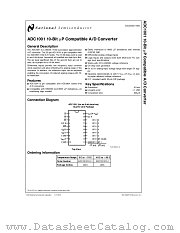 ADC1021 datasheet pdf National Semiconductor