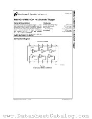 MM74C14 datasheet pdf National Semiconductor