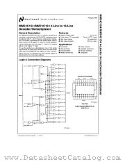 MM54C154 datasheet pdf National Semiconductor