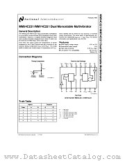 MM54C221 datasheet pdf National Semiconductor