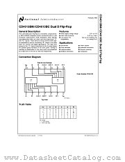 CD4013BM datasheet pdf National Semiconductor