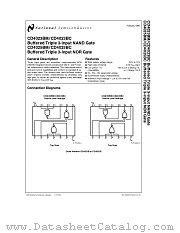 CD4025BC datasheet pdf National Semiconductor