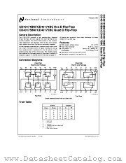 CD40174BC datasheet pdf National Semiconductor