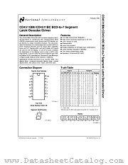 CD4511BC datasheet pdf National Semiconductor