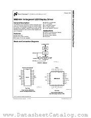 MM5484 datasheet pdf National Semiconductor