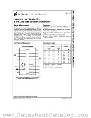 DM74ALS251 datasheet pdf National Semiconductor
