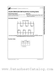 54LS04 datasheet pdf National Semiconductor