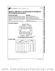 DM74S151 datasheet pdf National Semiconductor