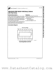DM54S283 datasheet pdf National Semiconductor