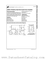 LM390 datasheet pdf National Semiconductor