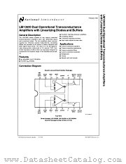 LM13600 datasheet pdf National Semiconductor