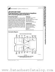 LM13700A datasheet pdf National Semiconductor
