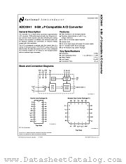 ADC0841 datasheet pdf National Semiconductor