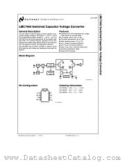 LMC7660 datasheet pdf National Semiconductor