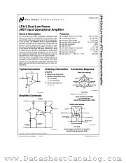LF442 datasheet pdf National Semiconductor