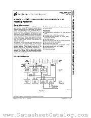NS32381-20 datasheet pdf National Semiconductor