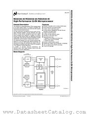 NS32532-25 datasheet pdf National Semiconductor