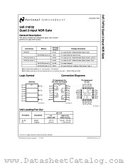 74F02 datasheet pdf National Semiconductor