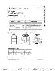 74F10 datasheet pdf National Semiconductor