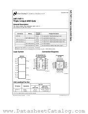 74F11 datasheet pdf National Semiconductor