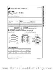 54F86 datasheet pdf National Semiconductor