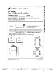 74F139 datasheet pdf National Semiconductor