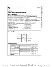 LMC662 datasheet pdf National Semiconductor