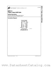 DM7411 datasheet pdf National Semiconductor
