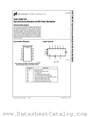 DM7497 datasheet pdf National Semiconductor