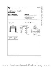 74AC04 datasheet pdf National Semiconductor
