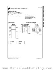 54AC11 datasheet pdf National Semiconductor