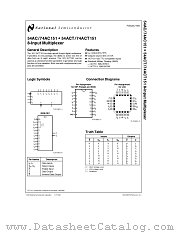 74ACT151 datasheet pdf National Semiconductor