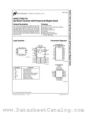 74AC191 datasheet pdf National Semiconductor
